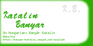 katalin banyar business card