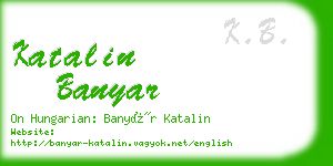 katalin banyar business card